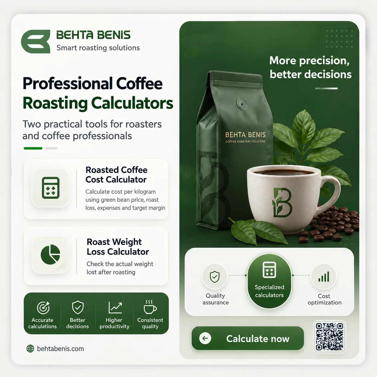 Coffee calculators for roasters